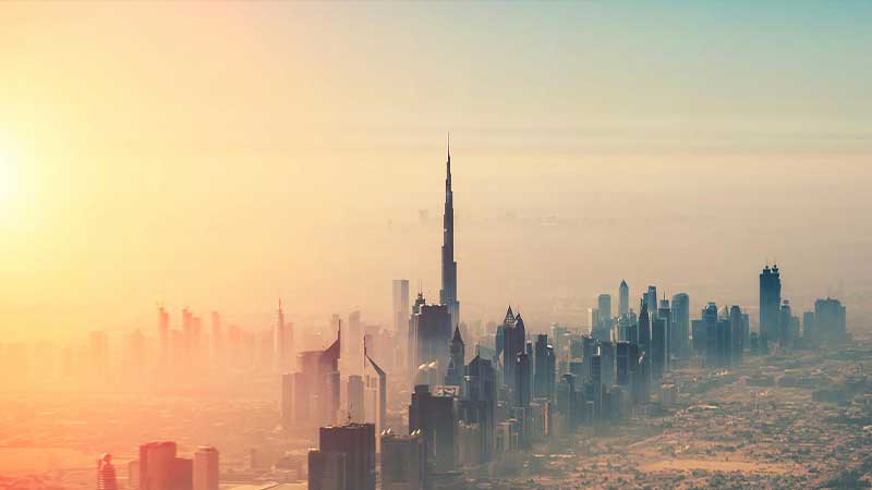 Dubai-skyline-aerial-view