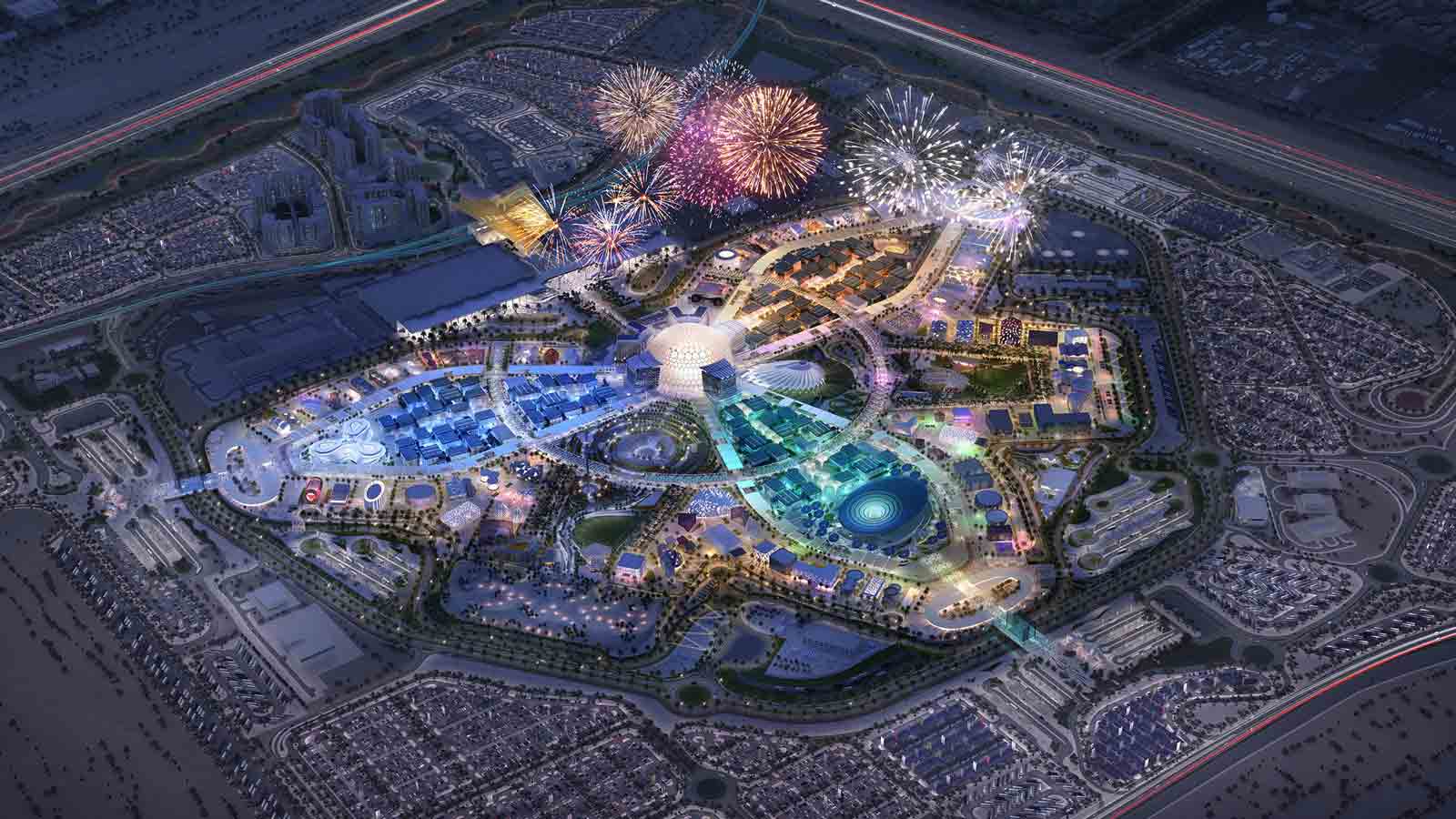 Aerial Night Shot - Expo 2020 Dubai