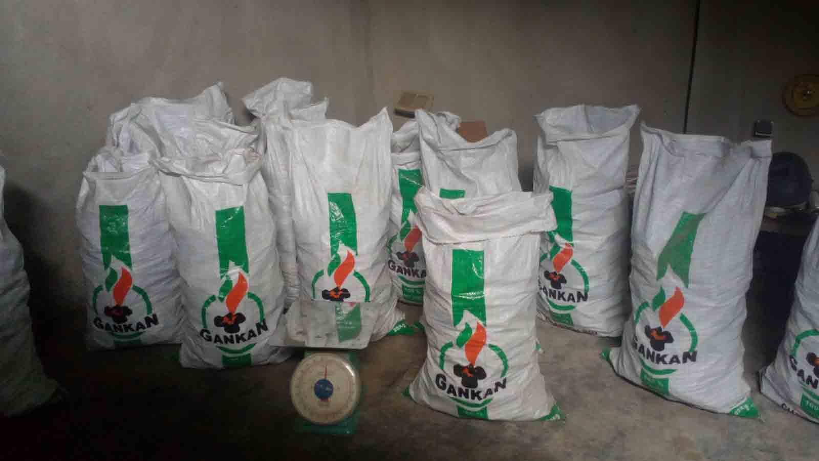 Bags of charcoal produced by Almighty Services Plus